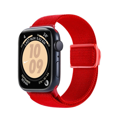 Carbon Fiber Texture Snap Buckle Nylon Watch Band, For Apple Watch Series 5 44mm, For Apple Watch Series 5 40mm, For Apple Watch Series 4 44mm