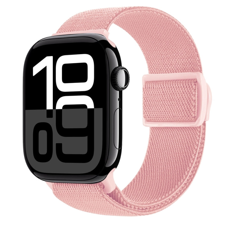 Carbon Fiber Texture Snap Buckle Nylon Watch Band, For Apple Watch Series 10 46mm, For Apple Watch Series 10 42mm, For Apple Watch SE 2023 44mm