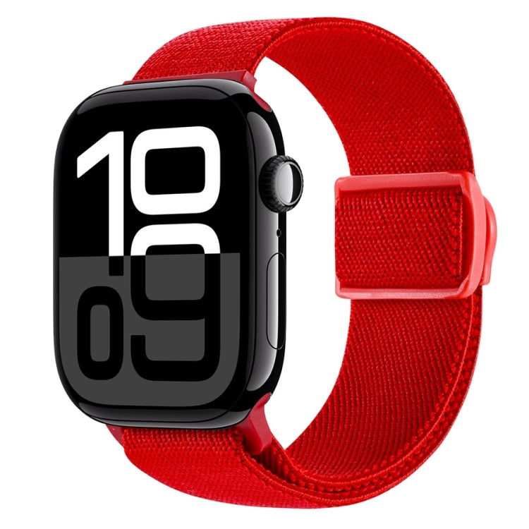Carbon Fiber Texture Snap Buckle Nylon Watch Band, For Apple Watch Series 10 46mm, For Apple Watch Series 10 42mm, For Apple Watch SE 2023 44mm