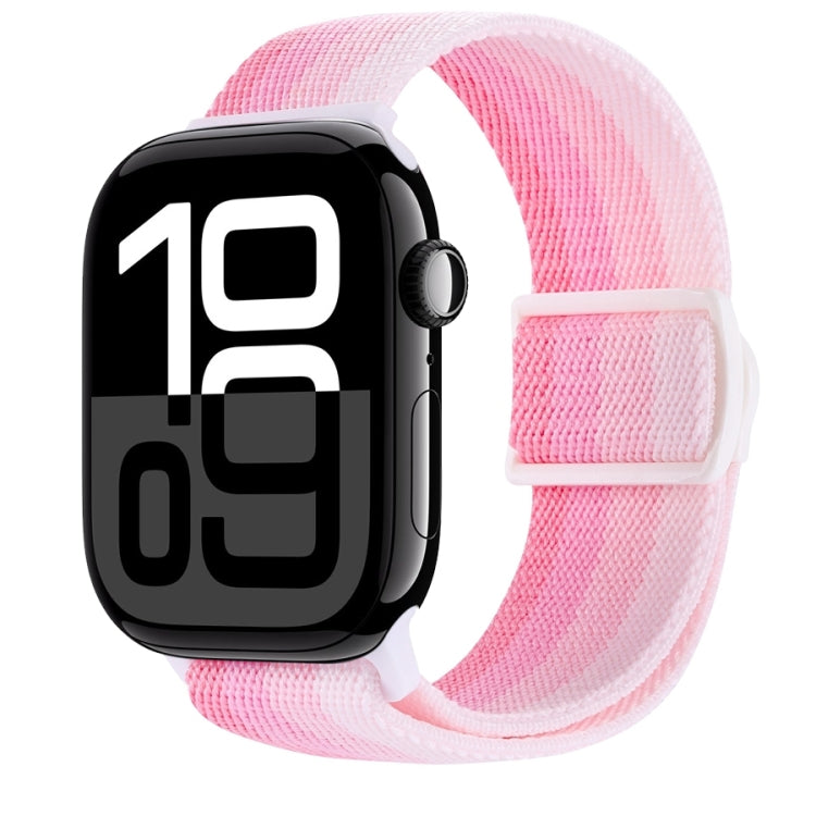 Carbon Fiber Texture Snap Buckle Nylon Watch Band, For Apple Watch Series 10 46mm, For Apple Watch Series 10 42mm, For Apple Watch SE 2023 44mm