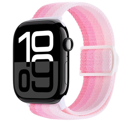 Carbon Fiber Texture Snap Buckle Nylon Watch Band, For Apple Watch Series 10 46mm, For Apple Watch Series 10 42mm, For Apple Watch SE 2023 44mm