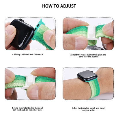 Carbon Fiber Texture Snap Buckle Nylon Watch Band, For Apple Watch Series 9 41mm, For Apple Watch Ultra 49mm, For Apple Watch Series 8 41mm
