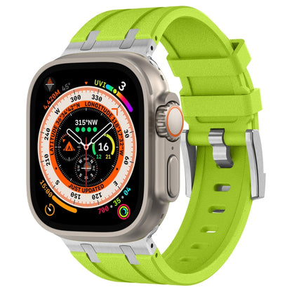 Stone Grain Liquid Silicone Watch Band, For Apple Watch SE 2023 44mm, For Apple Watch Ultra 2 49mm, For Apple Watch Series 9 45mm, For Apple Watch Ultra 49mm