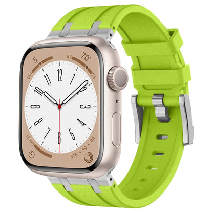 Stone Grain Liquid Silicone Watch Band, For Apple Watch SE 2023 44mm, For Apple Watch Ultra 2 49mm, For Apple Watch Series 9 45mm, For Apple Watch Ultra 49mm
