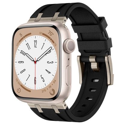 Stone Grain Liquid Silicone Watch Band, For Apple Watch Series 8 45mm, For Apple Watch SE 2022 44mm, For Apple Watch Series 7 45mm, For Apple Watch SE 44mm