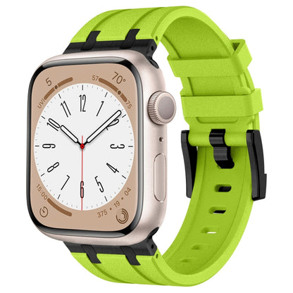 Stone Grain Liquid Silicone Watch Band, For Apple Watch Series 6 44mm, For Apple Watch Series 5 44mm, For Apple Watch Series 4 44mm, For Apple Watch Series 3 42mm