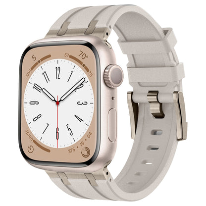 Stone Grain Liquid Silicone Watch Band, For Apple Watch Series 6 44mm, For Apple Watch Series 5 44mm, For Apple Watch Series 4 44mm, For Apple Watch Series 3 42mm