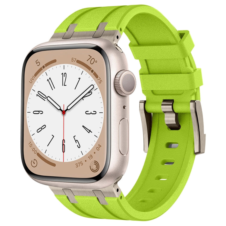 Stone Grain Liquid Silicone Watch Band, For Apple Watch Series 2 42mm, For Apple Watch 42mm