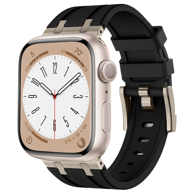 Stone Grain Liquid Silicone Watch Band, For Apple Watch Series 2 42mm, For Apple Watch 42mm