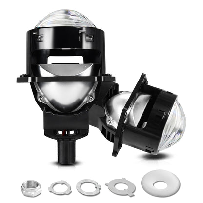 T01 1 Pair 3 inch Car Bifocal LED Lens Headlight, Left Driving, T01