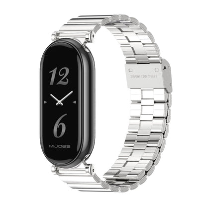 Mijobs GT4 Bamboo Buckle Metal Watch Band, For Xiaomi Smart Band 10 / 9 / 8