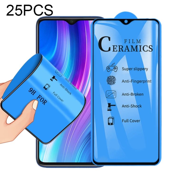 25 PCS 2.5D Full Glue Full Cover Ceramics Film, For Xiaomi Mi 9T, For Xiaomi Mi Play, For Xiaomi Redmi K30, For Xiaomi Redmi Note 8, For Xiaomi Redmi Note 8T, For Xiaomi Redmi Note 8 Pro, For Samsung Galaxy A01, For Samsung Galaxy A21                  ...