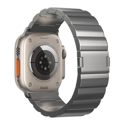 One-Bead Magnetic Buckle Titanium Metal Watch Band, For Apple Watch Series 10 46mm, For Apple Watch Series 10 42mm, For Apple Watch SE 2023 44mm, For Apple Watch SE 2023 40mm, For Apple Watch Ultra 2 49mm, For Apple Watch Series 9 45mm                 ...