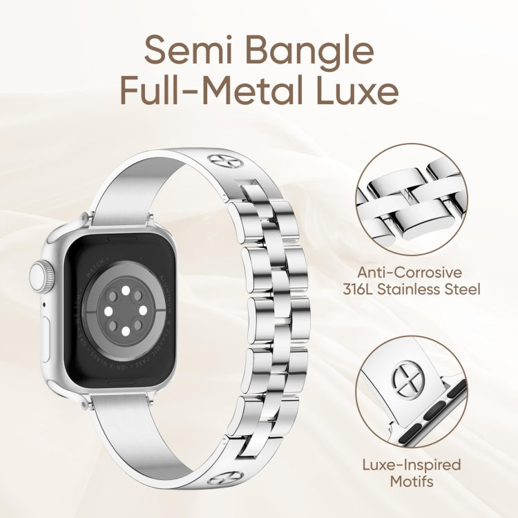 Cross Bracelet Stainless Steel Watch Band, For Apple Watch SE 40mm, For Apple Watch SE 44mm, For Apple Watch Series 6 40mm, For Apple Watch Series 6 44mm, For Apple Watch Series 5 44mm, For Apple Watch Series 5 40mm, For Apple Watch Series 4 44mm
