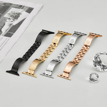 Cross Bracelet Stainless Steel Watch Band, For Apple Watch SE 40mm, For Apple Watch SE 44mm, For Apple Watch Series 6 40mm, For Apple Watch Series 6 44mm, For Apple Watch Series 5 44mm, For Apple Watch Series 5 40mm, For Apple Watch Series 4 44mm