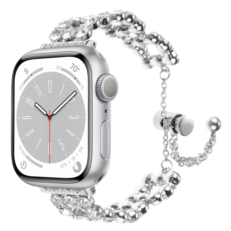 Rhinestone Metal Bracelet Watch Band, For Apple Watch SE 40mm, For Apple Watch SE 44mm, For Apple Watch Series 6 40mm, For Apple Watch Series 6 44mm, For Apple Watch Series 5 44mm, For Apple Watch Series 5 40mm, For Apple Watch Series 4 44mm           ...