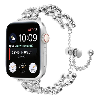 Rhinestone Metal Bracelet Watch Band, For Apple Watch SE 40mm, For Apple Watch SE 44mm, For Apple Watch Series 6 40mm, For Apple Watch Series 6 44mm, For Apple Watch Series 5 44mm, For Apple Watch Series 5 40mm, For Apple Watch Series 4 44mm           ...