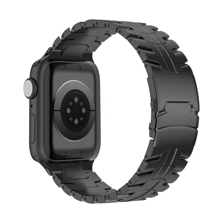 Double Lock Buckle Turtle Titanium Steel Watch Band, For Apple Watch SE 2023 44mm, For Apple Watch SE 2023 40mm, For Apple Watch Ultra 2 49mm, For Apple Watch Series 9 45mm, For Apple Watch Series 9 41mm, For Apple Watch Ultra 49mm                     ...