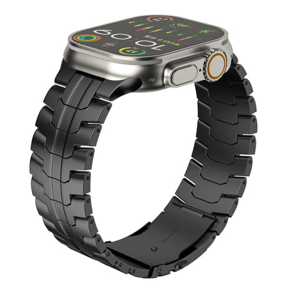 Double Lock Buckle Turtle Titanium Steel Watch Band, For Apple Watch SE 2023 44mm, For Apple Watch SE 2023 40mm, For Apple Watch Ultra 2 49mm, For Apple Watch Series 9 45mm, For Apple Watch Series 9 41mm, For Apple Watch Ultra 49mm                     ...
