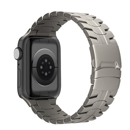 Double Lock Buckle Turtle Titanium Steel Watch Band, For Apple Watch SE 40mm, For Apple Watch SE 44mm, For Apple Watch Series 6 40mm, For Apple Watch Series 6 44mm, For Apple Watch Series 5 44mm, For Apple Watch Series 5 40mm                           ...