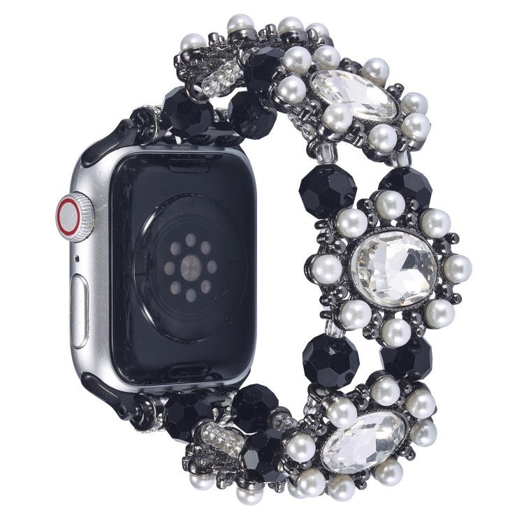 Beaded Pearl Gemstone Bracelet Watch Band, For Apple Watch SE 2023 44mm, For Apple Watch SE 2023 40mm, For Apple Watch Ultra 2 49mm, For Apple Watch Series 9 45mm, For Apple Watch Series 9 41mm, For Apple Watch Ultra 49mm, For Apple Watch Series 8 41mm...
