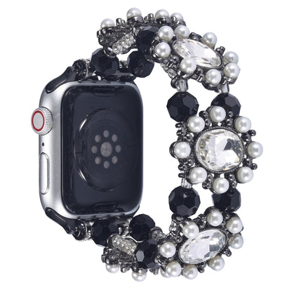 Beaded Pearl Gemstone Bracelet Watch Band, For Apple Watch SE 40mm, For Apple Watch SE 44mm, For Apple Watch Series 6 40mm, For Apple Watch Series 6 44mm, For Apple Watch Series 5 44mm, For Apple Watch Series 5 40mm, For Apple Watch Series 4 44mm      ...