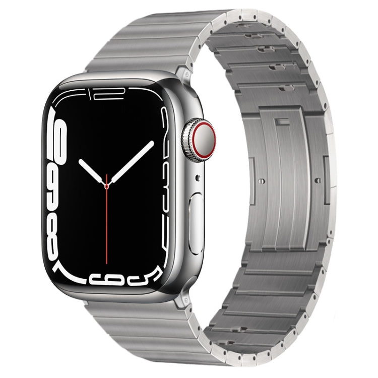PG65 Single Bead Bamboo Joint Spring Bars Titanium Metal Watch Band, For Apple Watch Series 10 46mm, For Apple Watch Series 10 42mm, For Apple Watch SE 2023 44mm, For Apple Watch SE 2023 40mm, For Apple Watch Ultra 2 49mm, For Apple Watch Series 9 45mm...