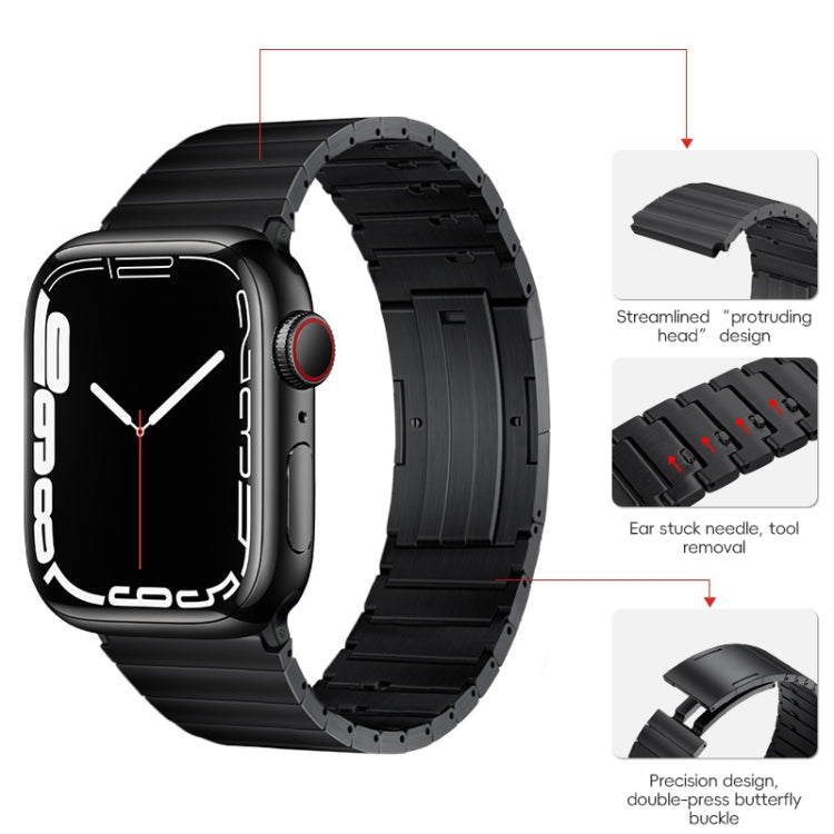 PG65 Single Bead Bamboo Joint Spring Bars Titanium Metal Watch Band, For Apple Watch Series 6 40mm, For Apple Watch Series 6 44mm, For Apple Watch Series 5 44mm, For Apple Watch Series 5 40mm, For Apple Watch Series 4 44mm, For Apple Watch Series 4 40m...