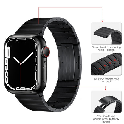 PG65 Single Bead Bamboo Joint Spring Bars Titanium Metal Watch Band, For Apple Watch Series 6 40mm, For Apple Watch Series 6 44mm, For Apple Watch Series 5 44mm, For Apple Watch Series 5 40mm, For Apple Watch Series 4 44mm, For Apple Watch Series 4 40m...