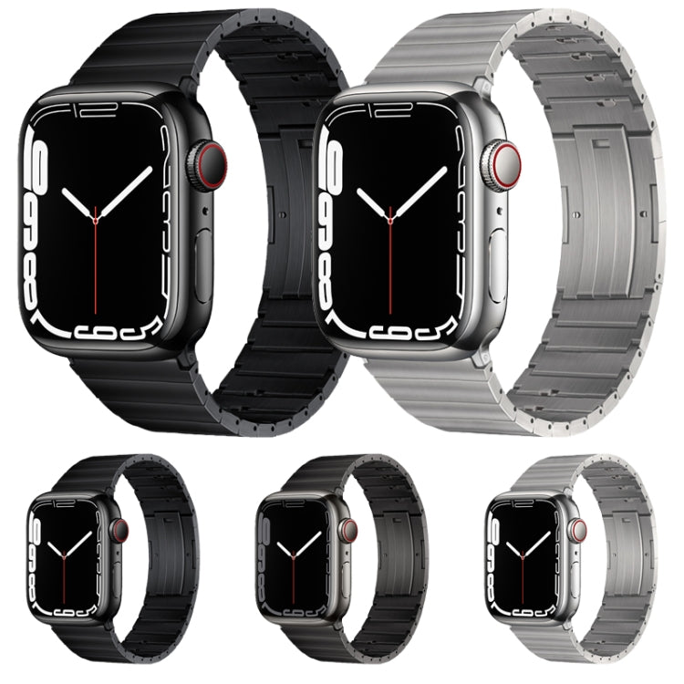 PG65 Single Bead Bamboo Joint Spring Bars Titanium Metal Watch Band, For Apple Watch Series 10 46mm, For Apple Watch Series 10 42mm, For Apple Watch SE 2023 44mm, For Apple Watch SE 2023 40mm, For Apple Watch Ultra 2 49mm, For Apple Watch Series 9 45mm...