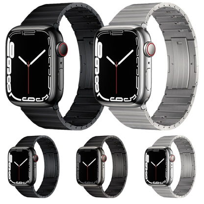 PG65 Single Bead Bamboo Joint Spring Bars Titanium Metal Watch Band, For Apple Watch Series 10 46mm, For Apple Watch Series 10 42mm, For Apple Watch SE 2023 44mm, For Apple Watch SE 2023 40mm, For Apple Watch Ultra 2 49mm, For Apple Watch Series 9 45mm...
