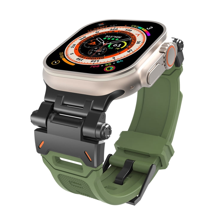 Stainless Steel Connector TPU Watch Band, For Apple Watch Series 9 45mm, For Apple Watch Ultra 49mm
