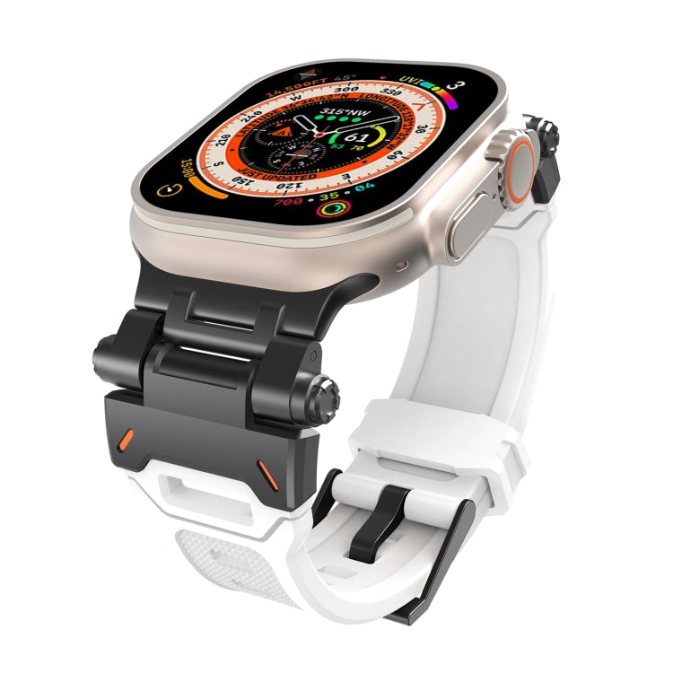 Stainless Steel Connector TPU Watch Band, For Apple Watch Series 9 45mm, For Apple Watch Ultra 49mm