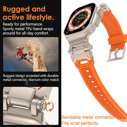 Stainless Steel Connector TPU Watch Band, For Apple Watch Series 2 42mm, For Apple Watch 42mm