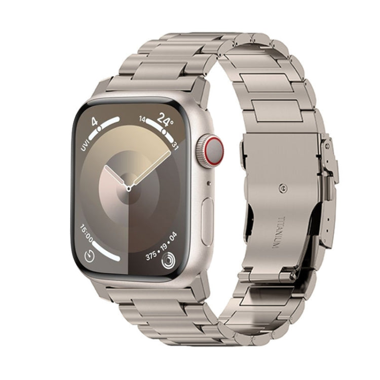 26mm Safety Buckle Titanium Alloy Watch Band, For Apple Watch SE 2023 44mm, For Apple Watch Ultra 2 49mm, For Apple Watch Series 9 45mm, For Apple Watch Ultra 49mm, For Apple Watch Series 8 45mm, For Apple Watch SE 2022 44mm, For Apple Watch Series 7 4...
