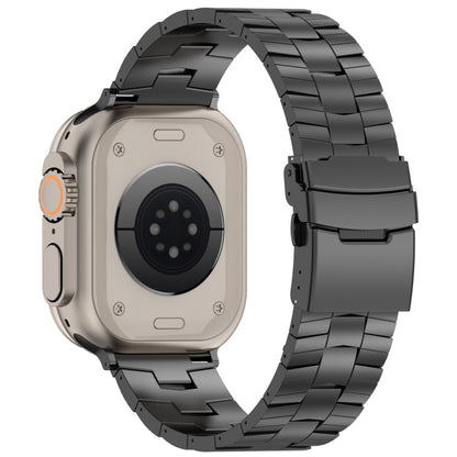 Rice Ears Safety Buckle Titanium Alloy Watch Band, For Apple Watch SE 2023 44mm, For Apple Watch Ultra 2 49mm, For Apple Watch Series 9 45mm, For Apple Watch Ultra 49mm, For Apple Watch Series 8 45mm, For Apple Watch SE 2022 44mm                       ...