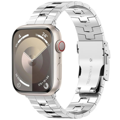 Rice Ears Safety Buckle Titanium Alloy Watch Band, For Apple Watch SE 2023 44mm, For Apple Watch Ultra 2 49mm, For Apple Watch Series 9 45mm, For Apple Watch Ultra 49mm, For Apple Watch Series 8 45mm, For Apple Watch SE 2022 44mm                       ...