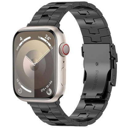 Rice Ears Safety Buckle Titanium Alloy Watch Band, For Apple Watch SE 2023 44mm, For Apple Watch Ultra 2 49mm, For Apple Watch Series 9 45mm, For Apple Watch Ultra 49mm, For Apple Watch Series 8 45mm, For Apple Watch SE 2022 44mm                       ...