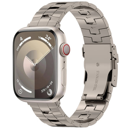Rice Ears Safety Buckle Titanium Alloy Watch Band, For Apple Watch SE 2023 44mm, For Apple Watch Ultra 2 49mm, For Apple Watch Series 9 45mm, For Apple Watch Ultra 49mm, For Apple Watch Series 8 45mm, For Apple Watch SE 2022 44mm                       ...