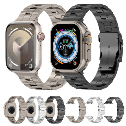 Rice Ears Safety Buckle Titanium Alloy Watch Band, For Apple Watch SE 2023 44mm, For Apple Watch Ultra 2 49mm, For Apple Watch Series 9 45mm, For Apple Watch Ultra 49mm, For Apple Watch Series 8 45mm, For Apple Watch SE 2022 44mm                       ...