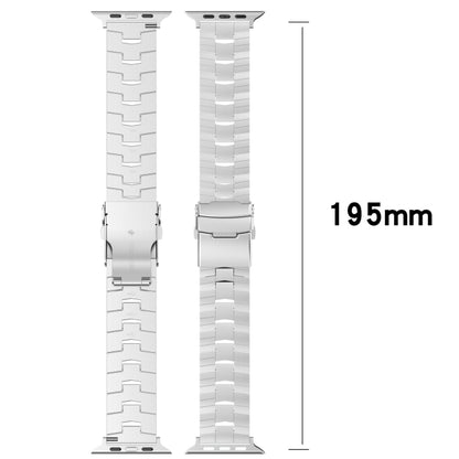 Rice Ears Safety Buckle Titanium Alloy Watch Band, For Apple Watch SE 2023 44mm, For Apple Watch Ultra 2 49mm, For Apple Watch Series 9 45mm, For Apple Watch Ultra 49mm, For Apple Watch Series 8 45mm, For Apple Watch SE 2022 44mm                       ...
