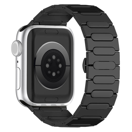 Oval Butterfly Buckle Titanium Alloy Watch Band, For Apple Watch SE 2023 44mm, For Apple Watch Ultra 2 49mm, For Apple Watch Series 9 45mm, For Apple Watch Ultra 49mm, For Apple Watch Series 8 45mm, For Apple Watch SE 2022 44mm                         ...