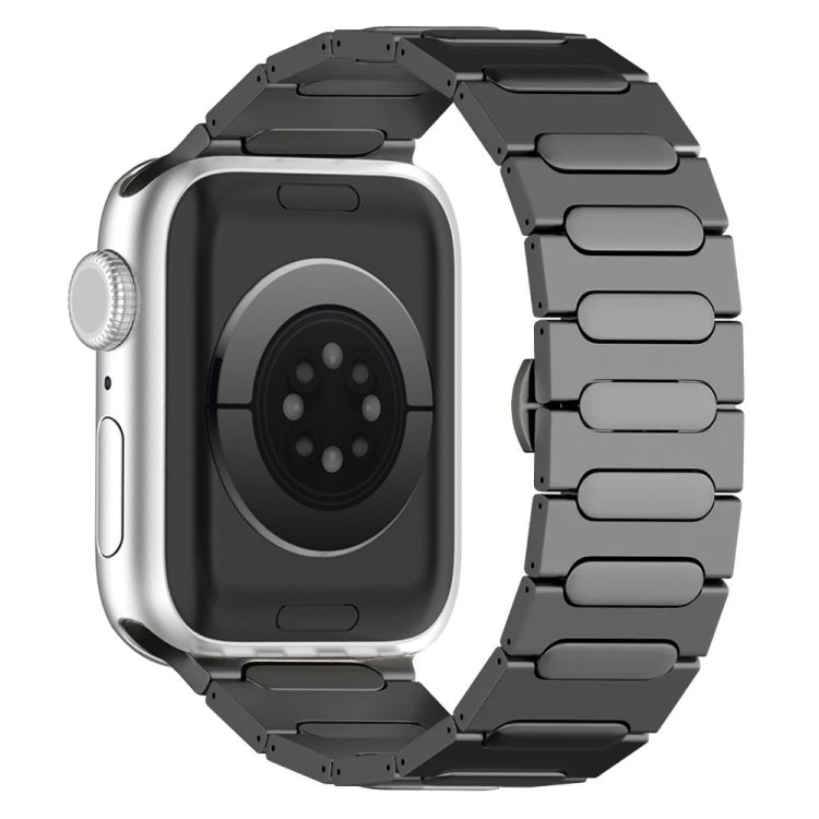 Oval Butterfly Buckle Titanium Alloy Watch Band, For Apple Watch SE 2023 44mm, For Apple Watch Ultra 2 49mm, For Apple Watch Series 9 45mm, For Apple Watch Ultra 49mm, For Apple Watch Series 8 45mm, For Apple Watch SE 2022 44mm                         ...