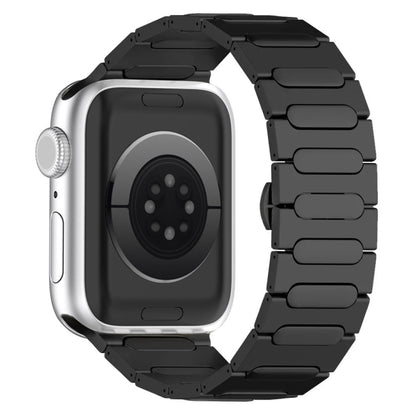 Oval Butterfly Buckle Titanium Alloy Watch Band, For Apple Watch SE 2023 44mm, For Apple Watch Ultra 2 49mm, For Apple Watch Series 9 45mm, For Apple Watch Ultra 49mm, For Apple Watch Series 8 45mm, For Apple Watch SE 2022 44mm                         ...