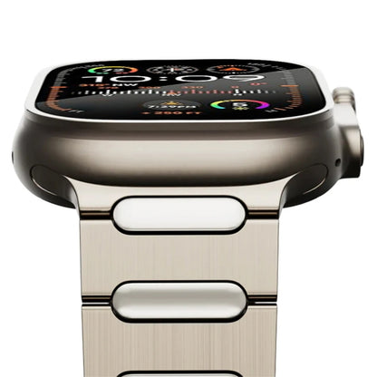 Oval Butterfly Buckle Titanium Alloy Watch Band, For Apple Watch SE 2023 44mm, For Apple Watch Ultra 2 49mm, For Apple Watch Series 9 45mm, For Apple Watch Ultra 49mm, For Apple Watch Series 8 45mm, For Apple Watch SE 2022 44mm                         ...