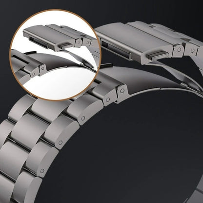 3-Bead Flat Buckle Titanium Alloy Watch Band, For Apple Watch SE 2023 44mm, For Apple Watch SE 2023 40mm, For Apple Watch Ultra 2 49mm, For Apple Watch Series 9 45mm, For Apple Watch Series 9 41mm, For Apple Watch Ultra 49mm, For Apple Watch Series 8 4...