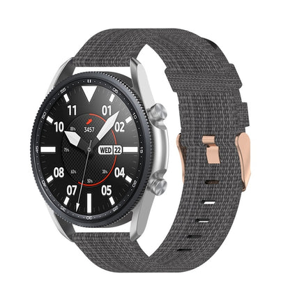 Woven Nylon Textured Strap, Size: Free Size 22mm, For Galaxy Watch 3 45mm