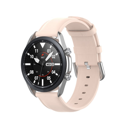 Round Tail Leather Strap, Size: Free Size 22mm, For Galaxy Watch 3 45mm