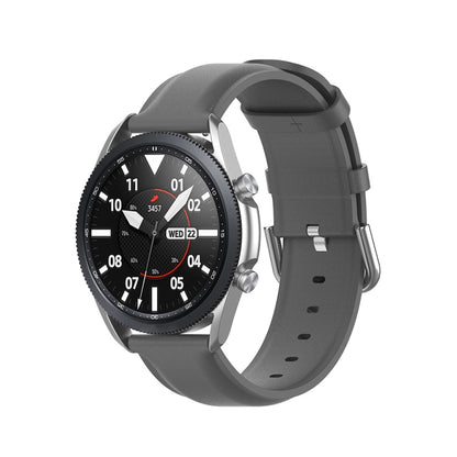 Round Tail Leather Strap, Size: Free Size 22mm, For Galaxy Watch 3 45mm