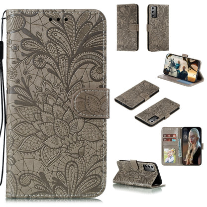 Lace Flower Horizontal Flip Leather Case with Holder & Card Slots & Wallet & Photo Frame, For Samsung Galaxy Note20, For Samsung Galaxy Note20 Ultra